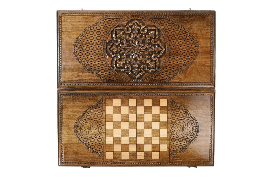 Handmade Wooden Backgammon Set with Armenian Ornament, 60 cm - photo 7