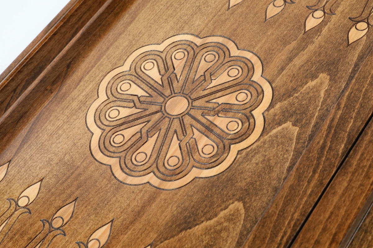 Handmade Wooden Backgammon Set with Armenian Ornament, 60 cm - photo 12