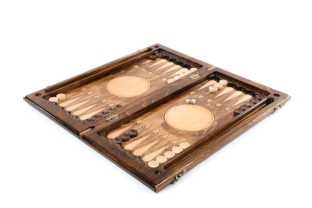 Handmade Walnut Chess and Backgammon Set, Classic Board, 60 cm - photo 8
