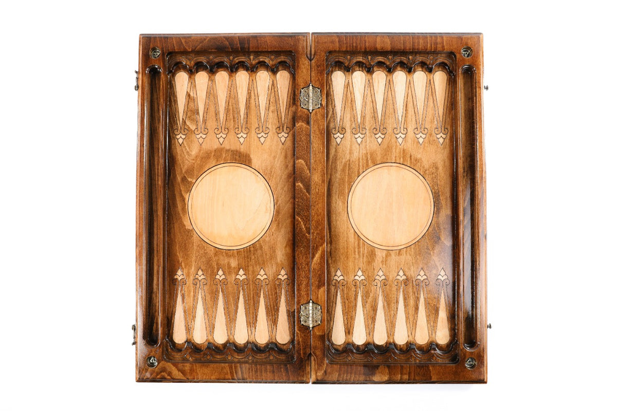 Handmade Walnut Chess and Backgammon Set, Classic Board, 60 cm - photo 9