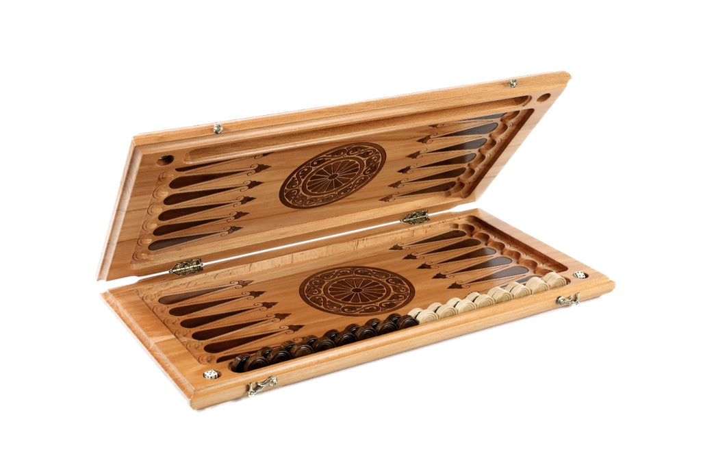 Handmade Wooden Backgammon Set, Classic Board, 60 cm - photo 6