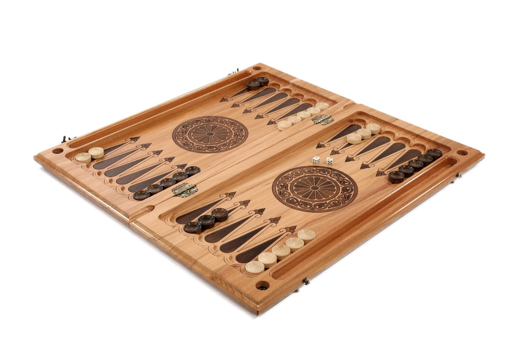 Handmade Wooden Backgammon Set, Classic Board, 60 cm - photo 2