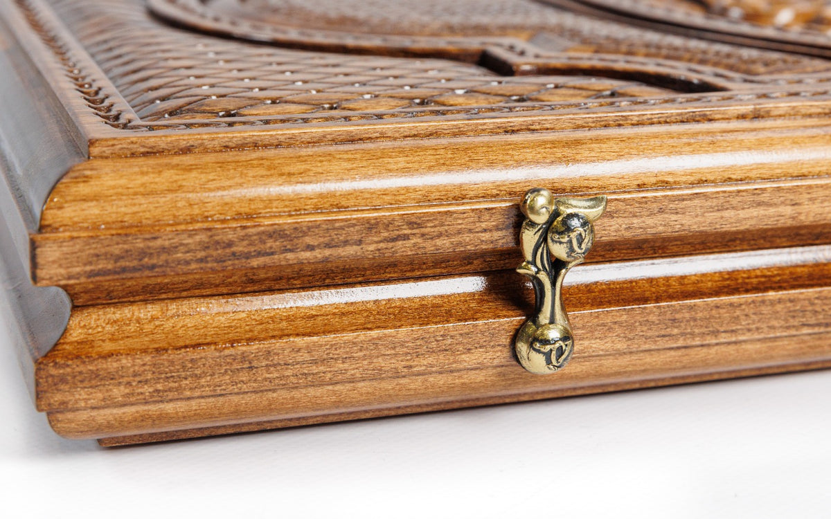 Handmade Wooden Two-Sided Backgammon Set with Armenian Ornament, 60 cm - photo 9