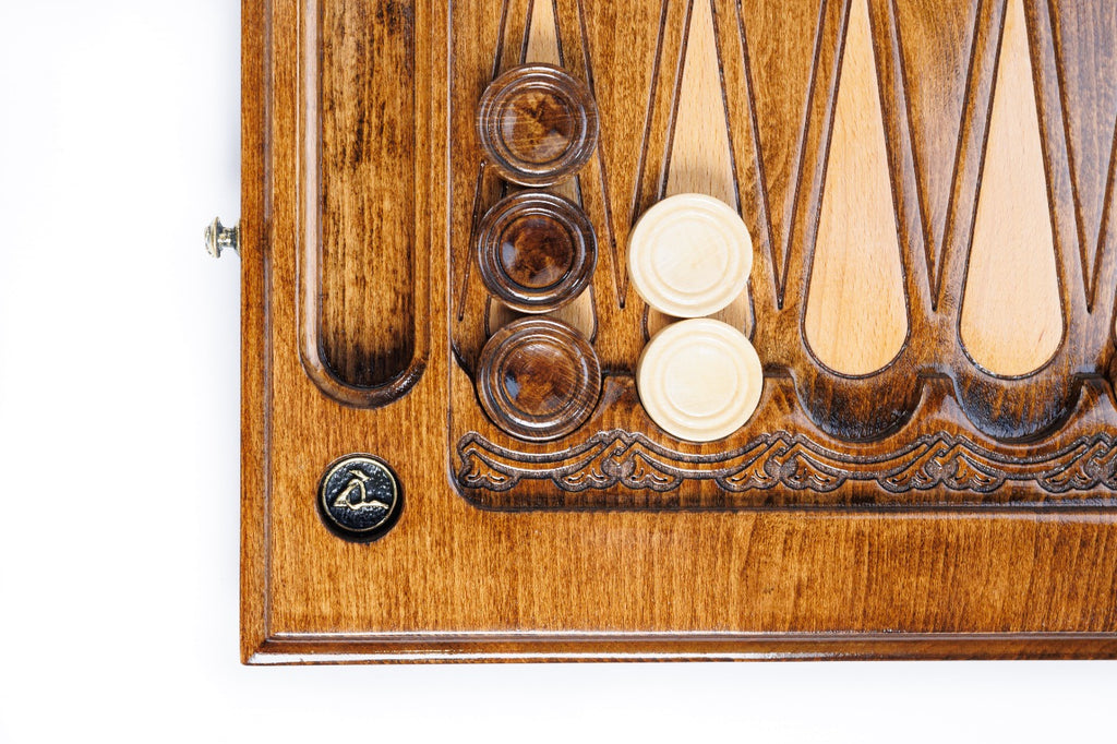 Handmade Wooden Two-Sided Backgammon Set with Armenian Ornament, 60 cm - photo 12