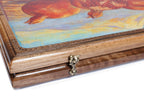 Handmade Walnut Backgammon Set with Oil Painting, 60 cm - photo 12