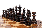 Handmade Wooden Chess and Backgammon Set with Carpet Pattern, 40 cm - photo 10