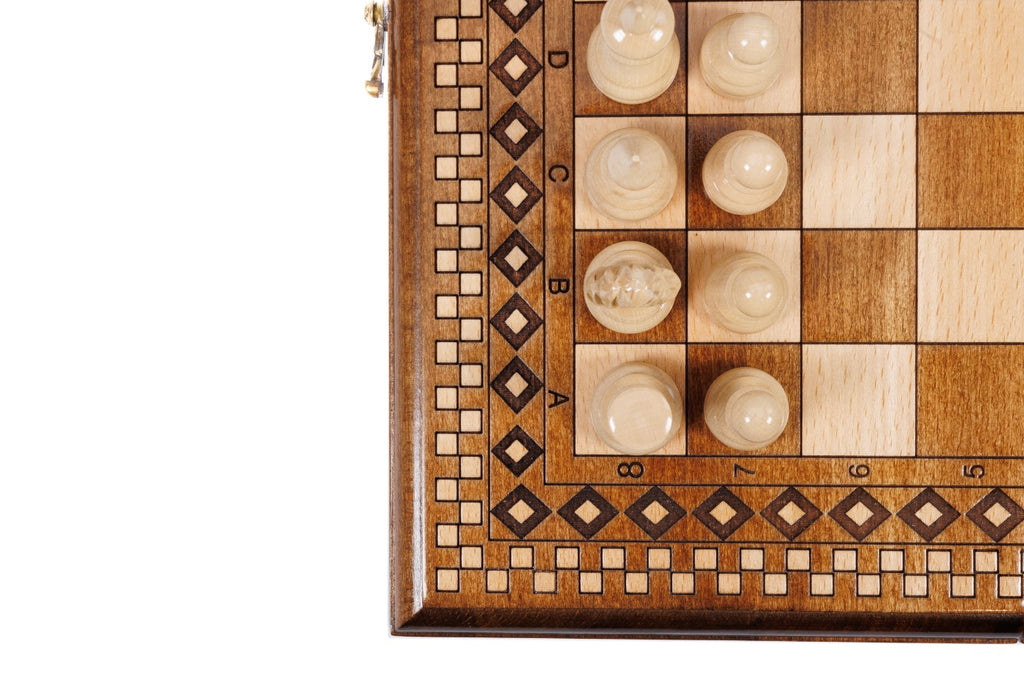 Handmade Wooden Chess and Backgammon Set with Carpet Pattern, 40 cm - photo 12