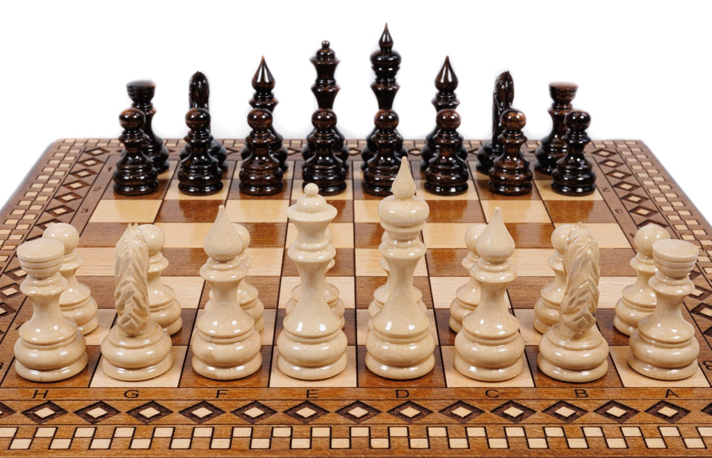 Handmade Wooden Chess and Backgammon Set with Carpet Pattern, 40 cm - photo 6