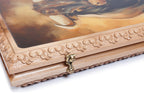 Handmade Walnut Backgammon Set with Oil Painting, 60 cm - photo 9