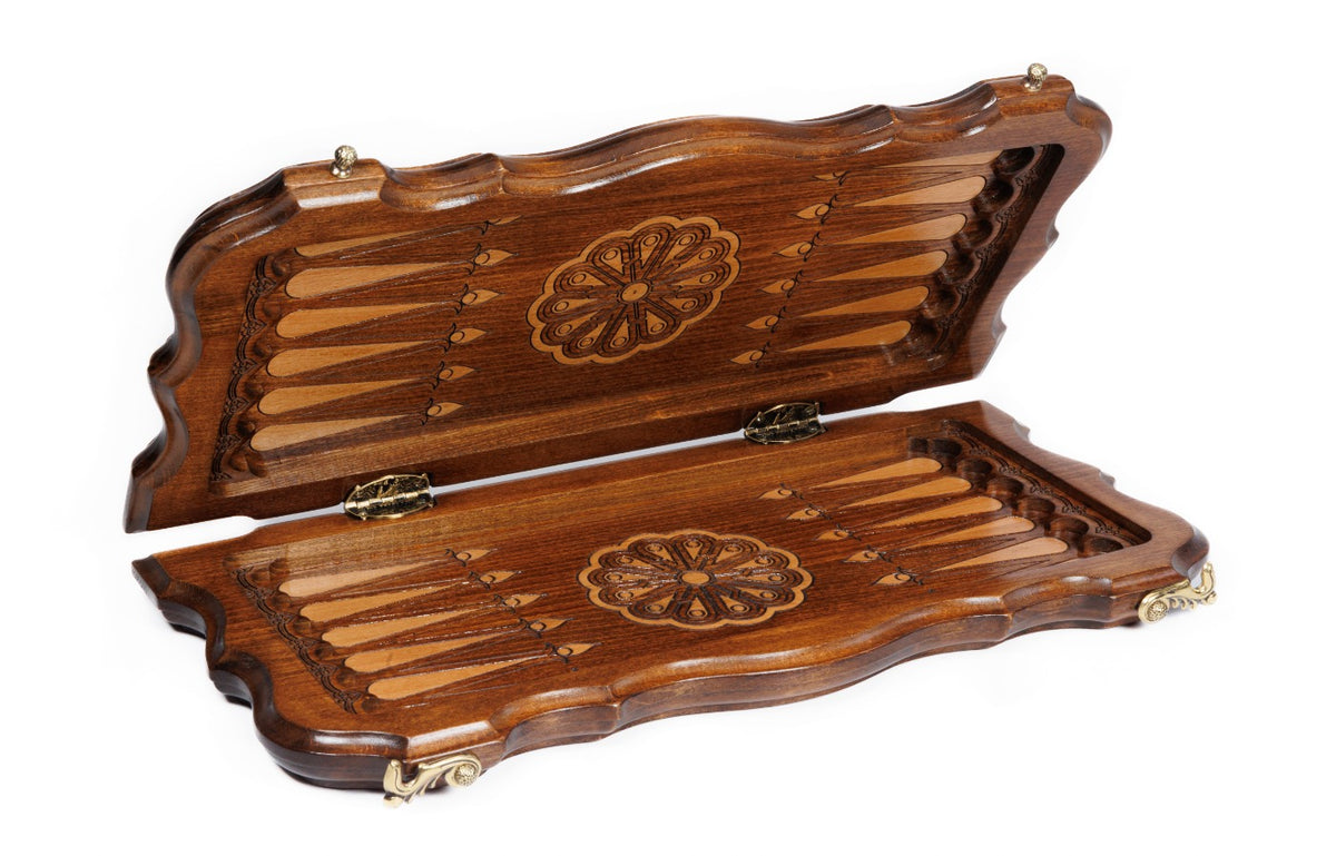 Handmade Wooden Backgammon Set with Armenian Ornament, 40 cm - photo 7