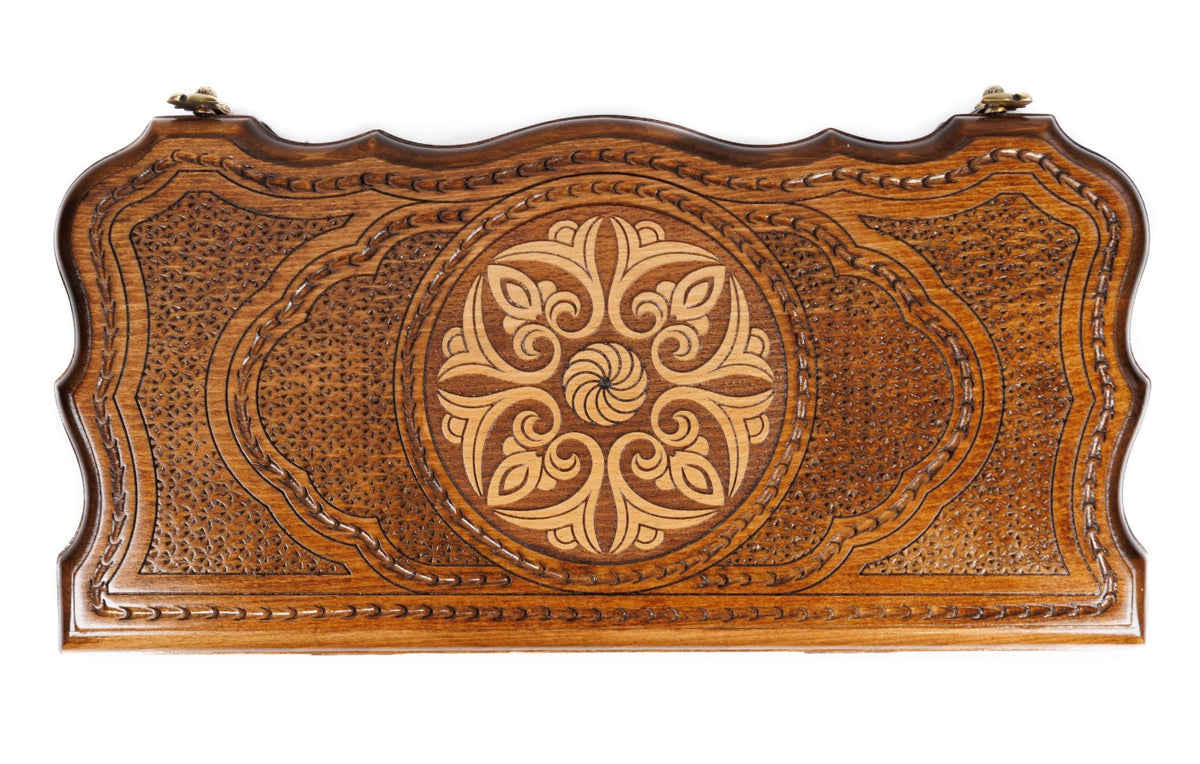 Handmade Wooden Backgammon Set with Armenian Ornament, 40 cm - photo 4