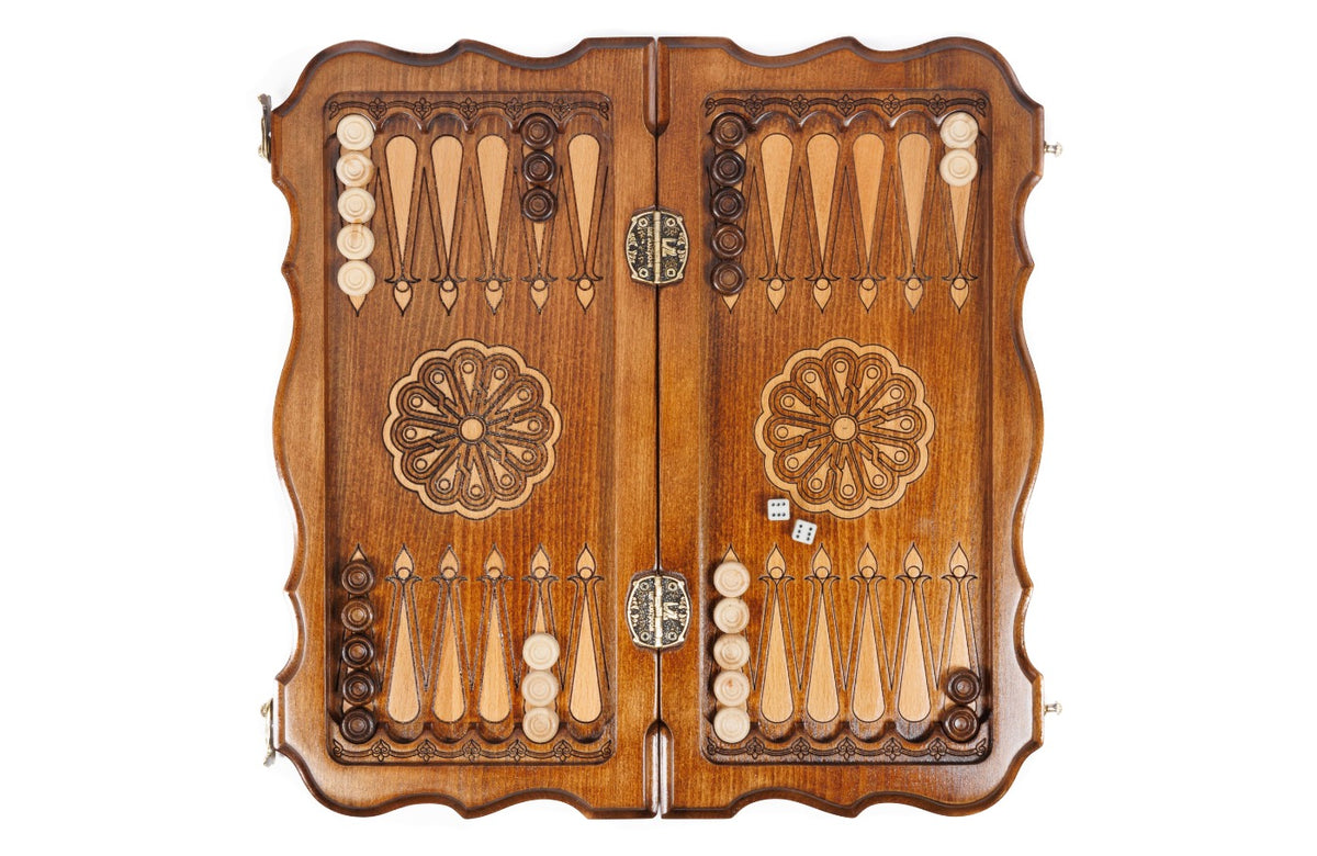 Handmade Wooden Backgammon Set with Armenian Ornament, 40 cm - photo 8