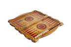 Handmade Walnut Backgammon Set with Lion Oil Painting, 60 cm - photo 3