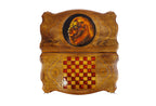 Handmade Walnut Backgammon Set with Lion Oil Painting, 60 cm - photo 9