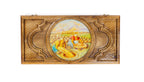 Handmade Walnut Backgammon Set with Oil Painting, 60 cm - photo 5
