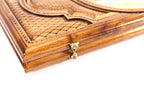 Handmade Walnut Backgammon Set with Oil Painting, 60 cm - photo 11