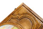 Handmade Walnut Backgammon Set with Oil Painting, 60 cm - photo 12