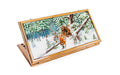 Handmade Wooden Backgammon Set with Oil Painting, 60 cm (Model 11262)
