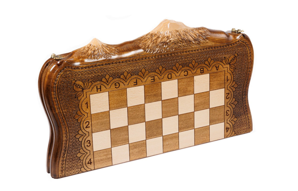 Handmade Wooden Chess Set with Ararat Outline, 50 cm - photo 7