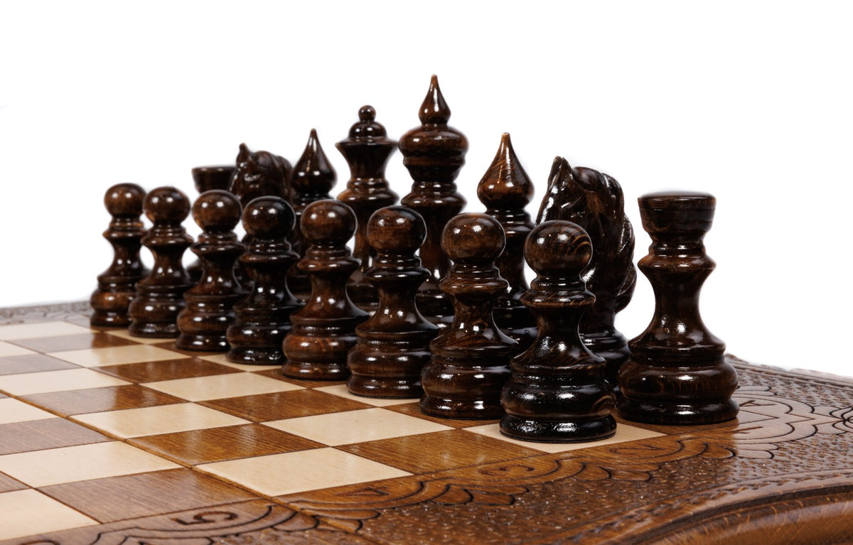 Handmade Wooden Chess Set with Ararat Outline, 50 cm - photo 9