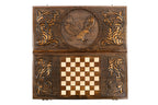 Handmade Wooden Backgammon Set with Eagle, 60 cm - photo 8