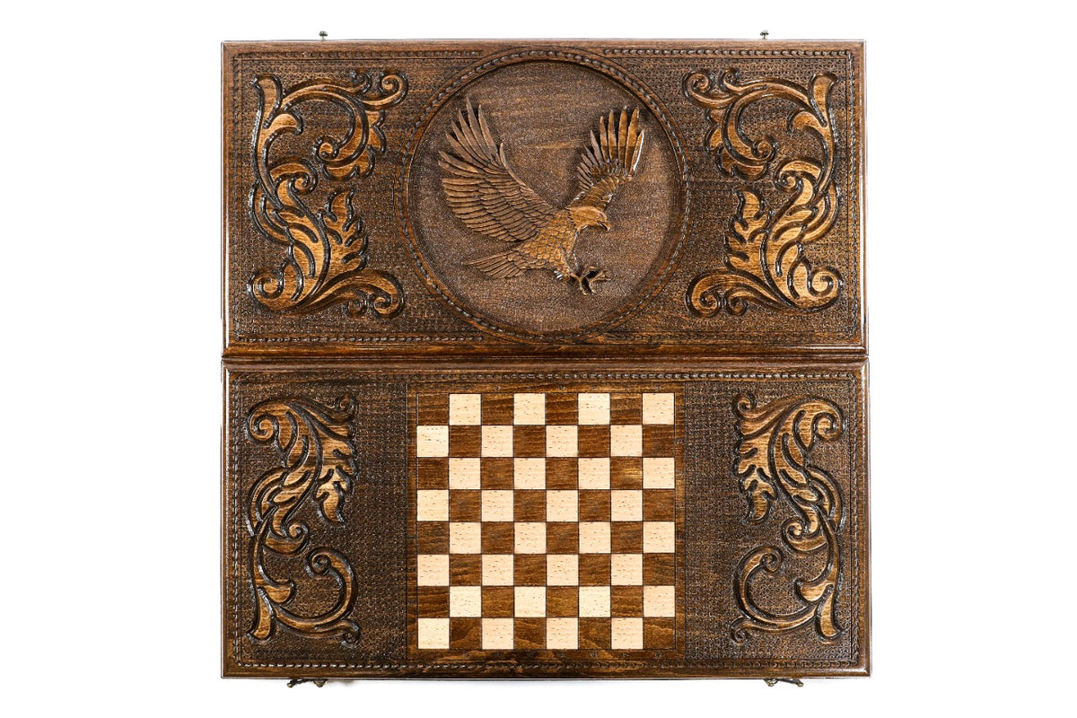 Backgammon-Set mit Adler, 60 cm – Foto 8