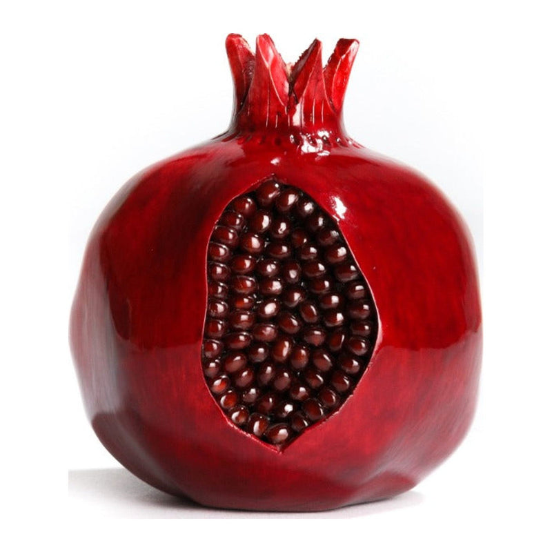 Handmade Wooden Pomegranate Decor, 14 cm