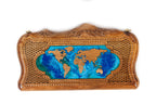 Handmade Walnut Backgammon Set with World Map and Ararat Outline, 30 cm - photo 7
