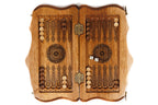 Handmade Walnut Backgammon Set with World Map and Ararat Outline, 30 cm - photo 12