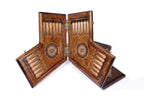 Handmade Wooden Backgammon Set for Three Players, 30 cm - photo 3