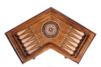 Handmade Wooden Backgammon Set for Three Players, 30 cm - photo 11