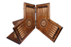 Handmade Wooden Backgammon Set for Three Players, 40 cm - photo 3
