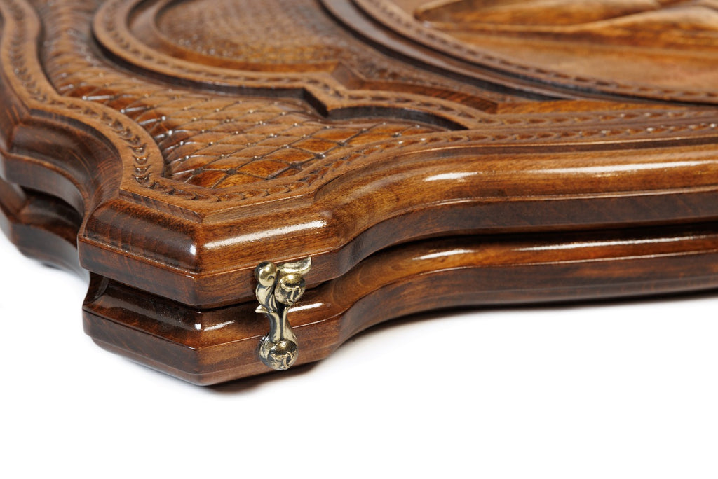 Handmade Wooden Backgammon Set with Ship, 60 cm - photo 5
