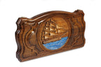 Handmade Wooden Backgammon Set with Ship, 60 cm - photo 8