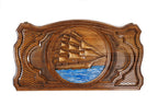 Handmade Wooden Backgammon Set with Ship, 60 cm - photo 12