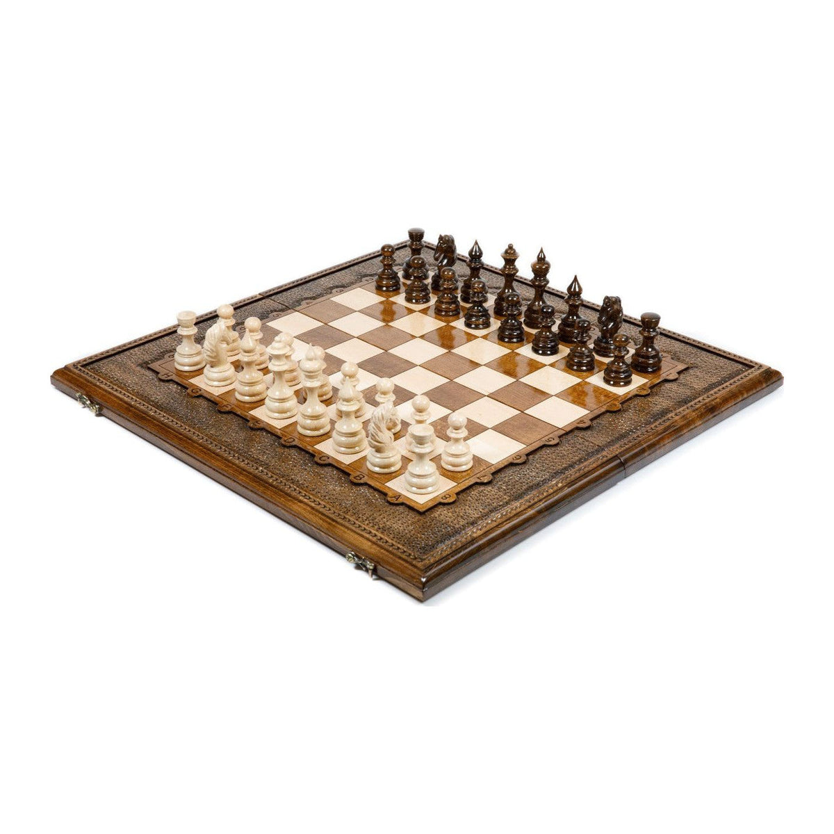 Handmade Wooden Chess and Backgammon Set, Classic Board, 60 cm (Model 31201)