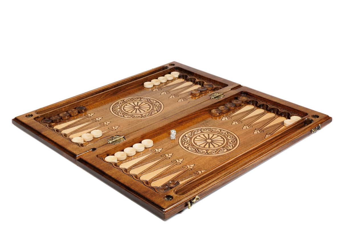Handmade Wooden Chess and Backgammon Set, Classic Board, 60 cm - photo 3