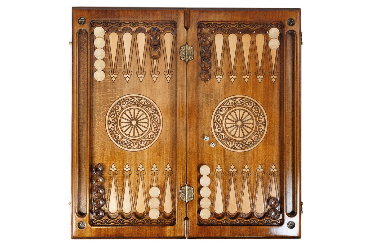 Handmade Wooden Chess and Backgammon Set, Classic Board, 60 cm - photo 8
