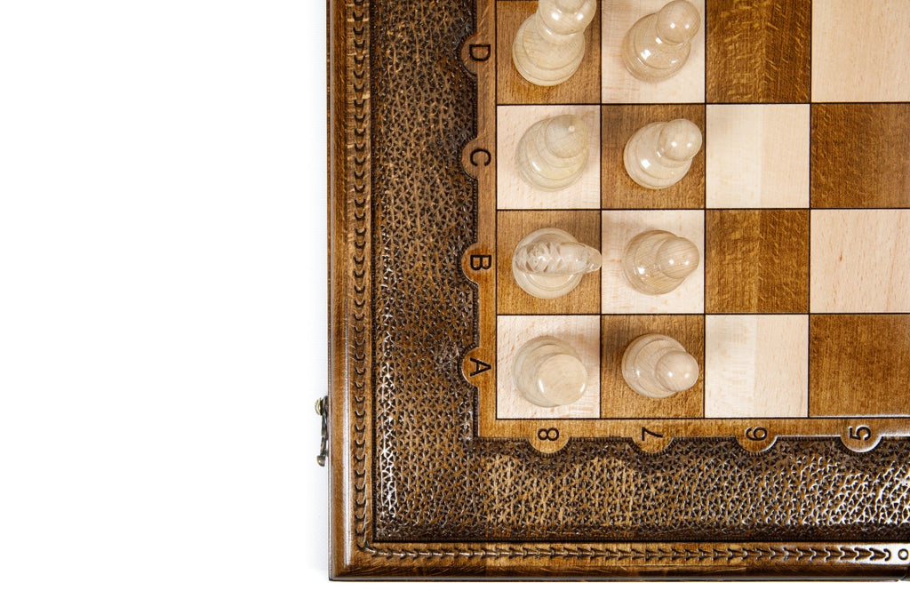 Handmade Wooden Chess and Backgammon Set, Classic Board, 60 cm - photo 12
