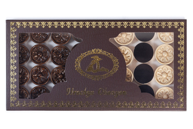 Handcrafted Wooden Backgammon Pieces, Set of 32