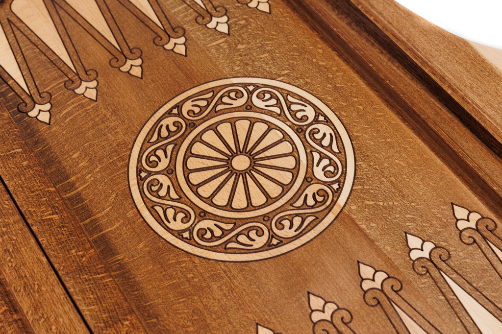 Handmade Wooden Backgammon Set with Grapes and Ararat Outline, 60 cm - photo 12