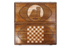 Handmade Wooden Backgammon Set with Artsakh Monument, 60 cm - photo 7