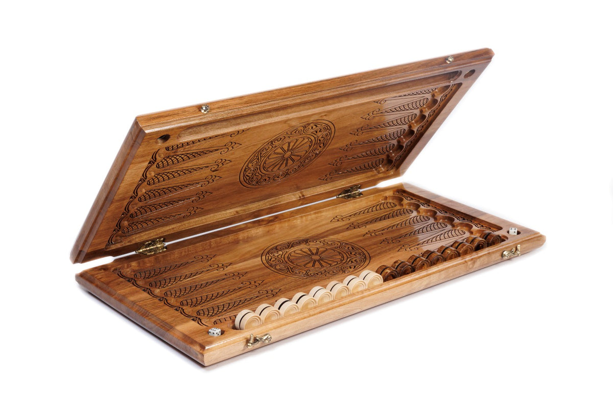 Handmade Wooden Backgammon Set with Armenian Alphabet, 60 cm - photo 6