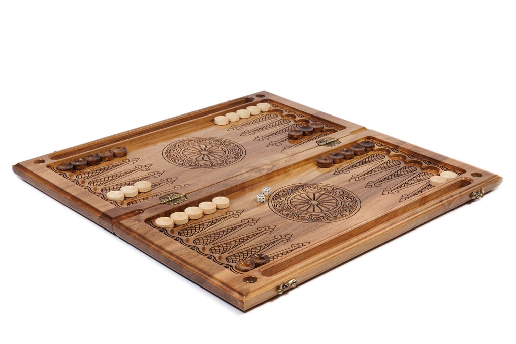 Handmade Wooden Backgammon Set with Armenian Alphabet, 60 cm - photo 3