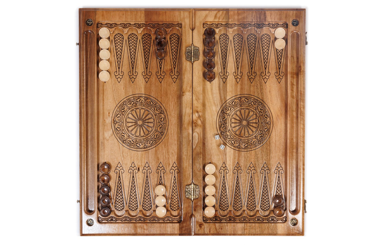 Handmade Wooden Backgammon Set with Armenian Alphabet, 60 cm - photo 11