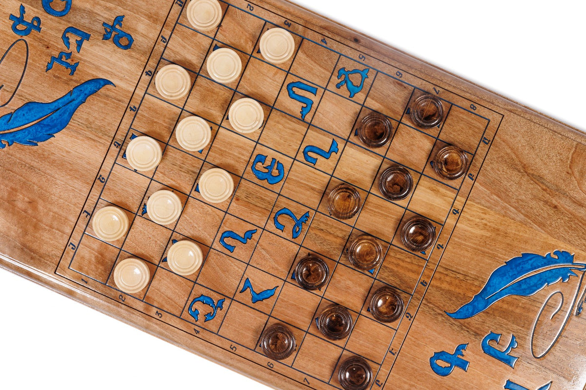 Handmade Wooden Backgammon Set with Armenian Alphabet, 60 cm - photo 12