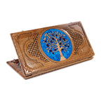 Handmade Walnut Backgammon Set with Pomegranate Tree, 60 cm