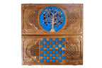 Handmade Walnut Backgammon Set with Pomegranate Tree, 60 cm - photo 8
