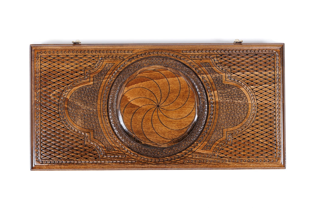 Handmade Wooden Backgammon Set with Eternity Sign, 50 cm - photo 11