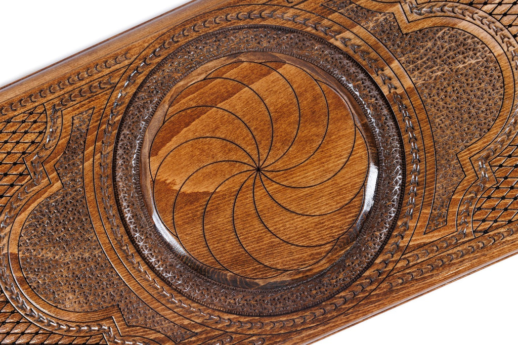 Handmade Wooden Backgammon Set with Eternity Sign, 50 cm - photo 2